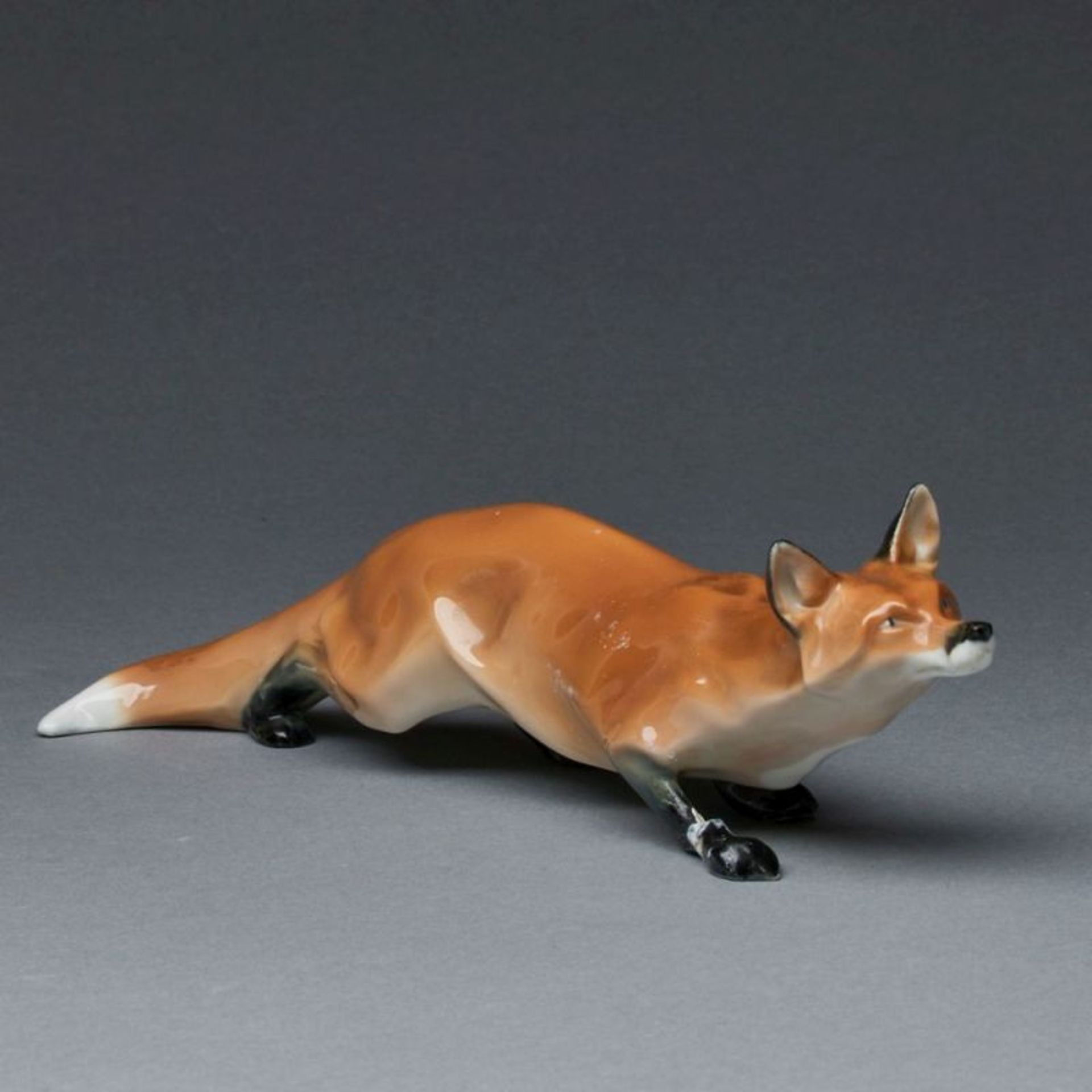 Fuchs, schleichend - Paul Walther. Meissen 1924-1934.