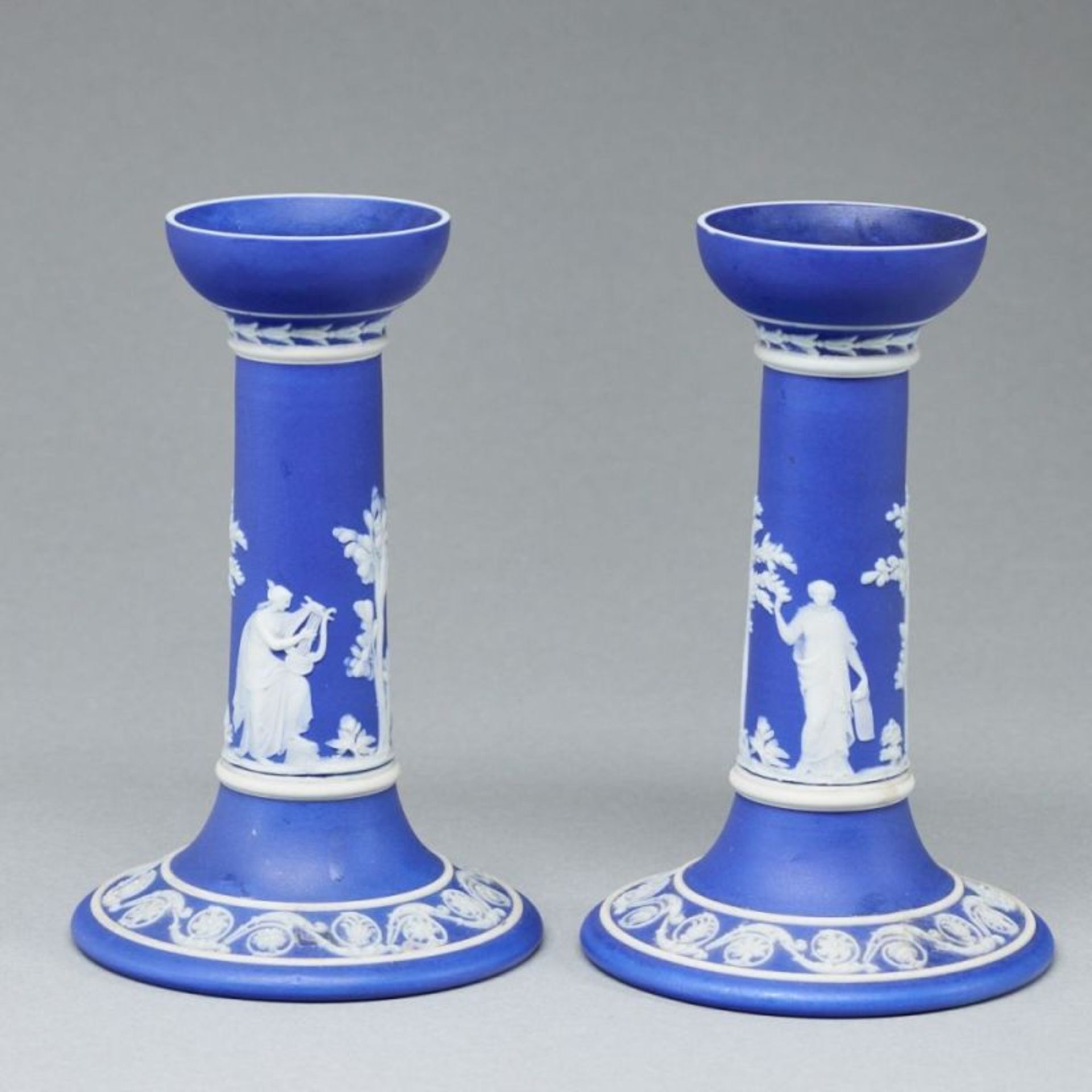 Paar Kerzenleuchter - Jasperware. Wedgwood, um 1860.