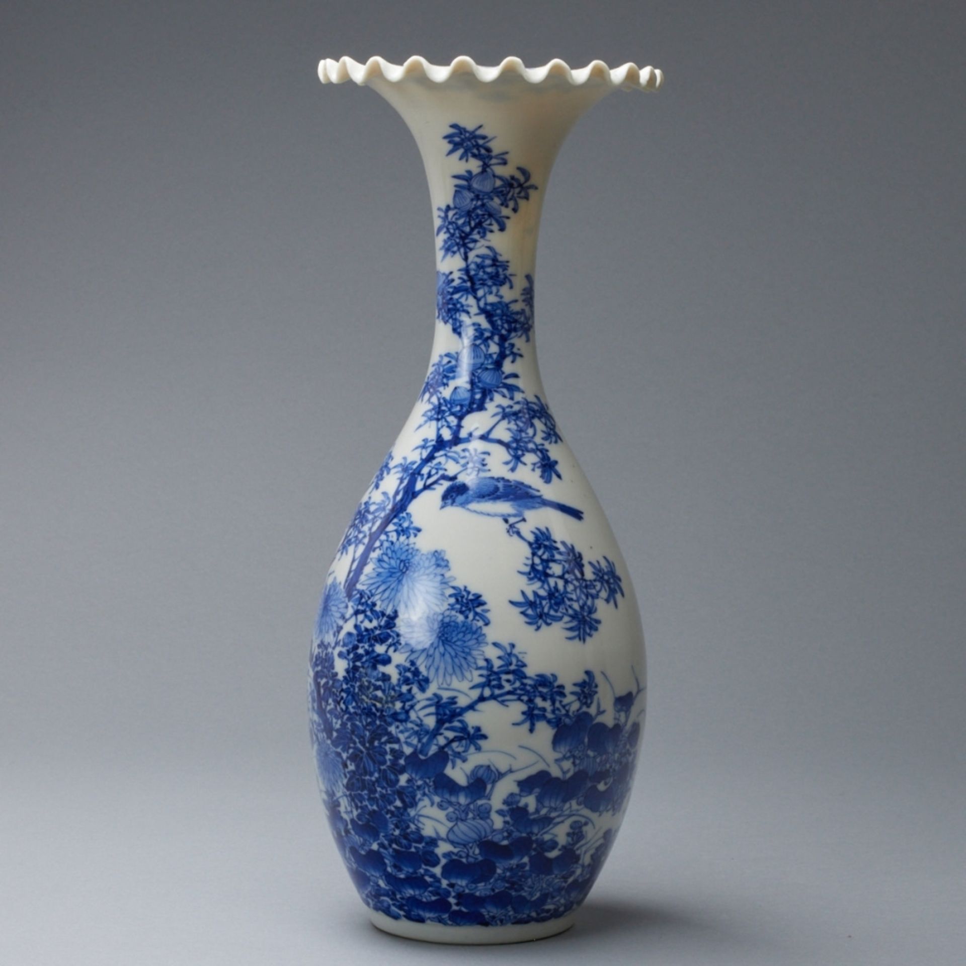 Vase mit Vogeldekor, Japan, wohl erste Hälfte 20. Jahrhundert - Bild 3 aus 4