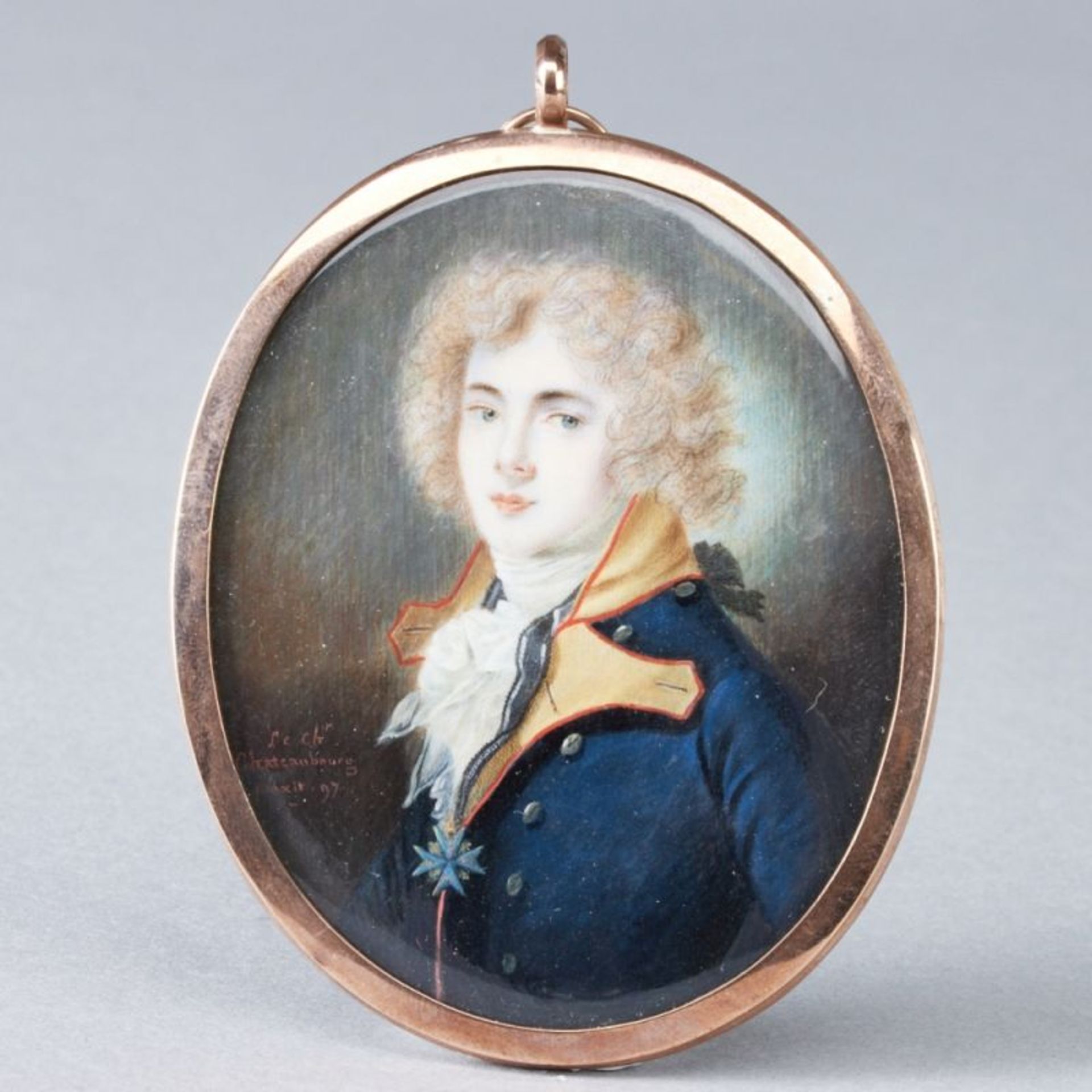 Charles-Joseph de la Celle, Chevalier de Chateaubourg (1758 - 1837), Porträt eines Offiziers mit Ord