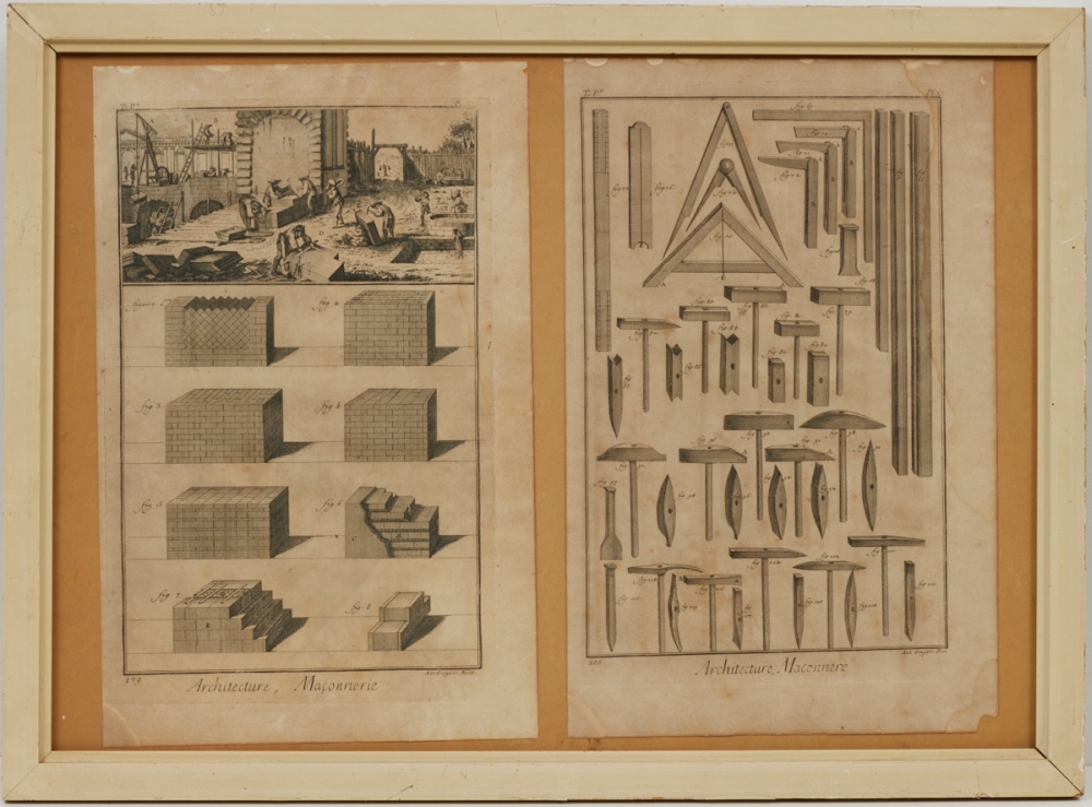 Gregori, Fambrini, Vier Architektur Kupferstiche, 18. Jahrhundert - Image 7 of 7