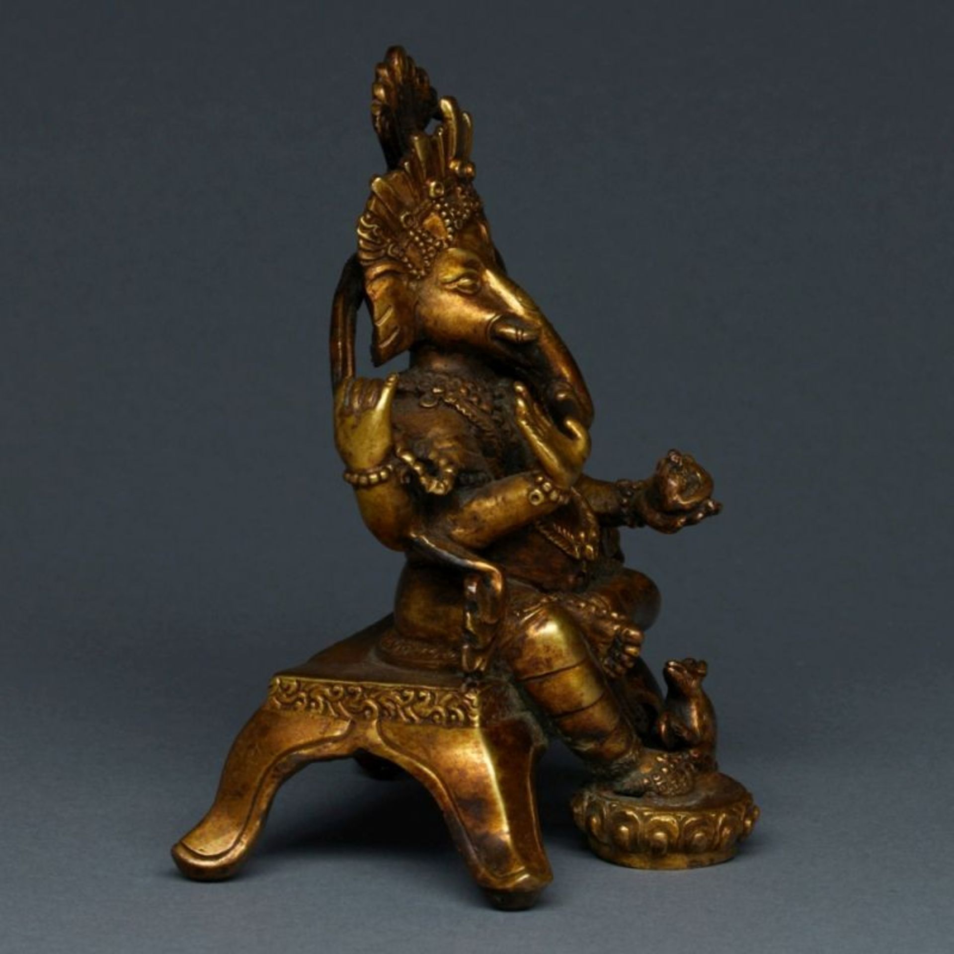 Ganesha mit Ratte, Indien, Anfang 20. Jahrhundert - Bild 2 aus 4