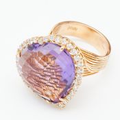 Herzförmiger Amethyst-Ring