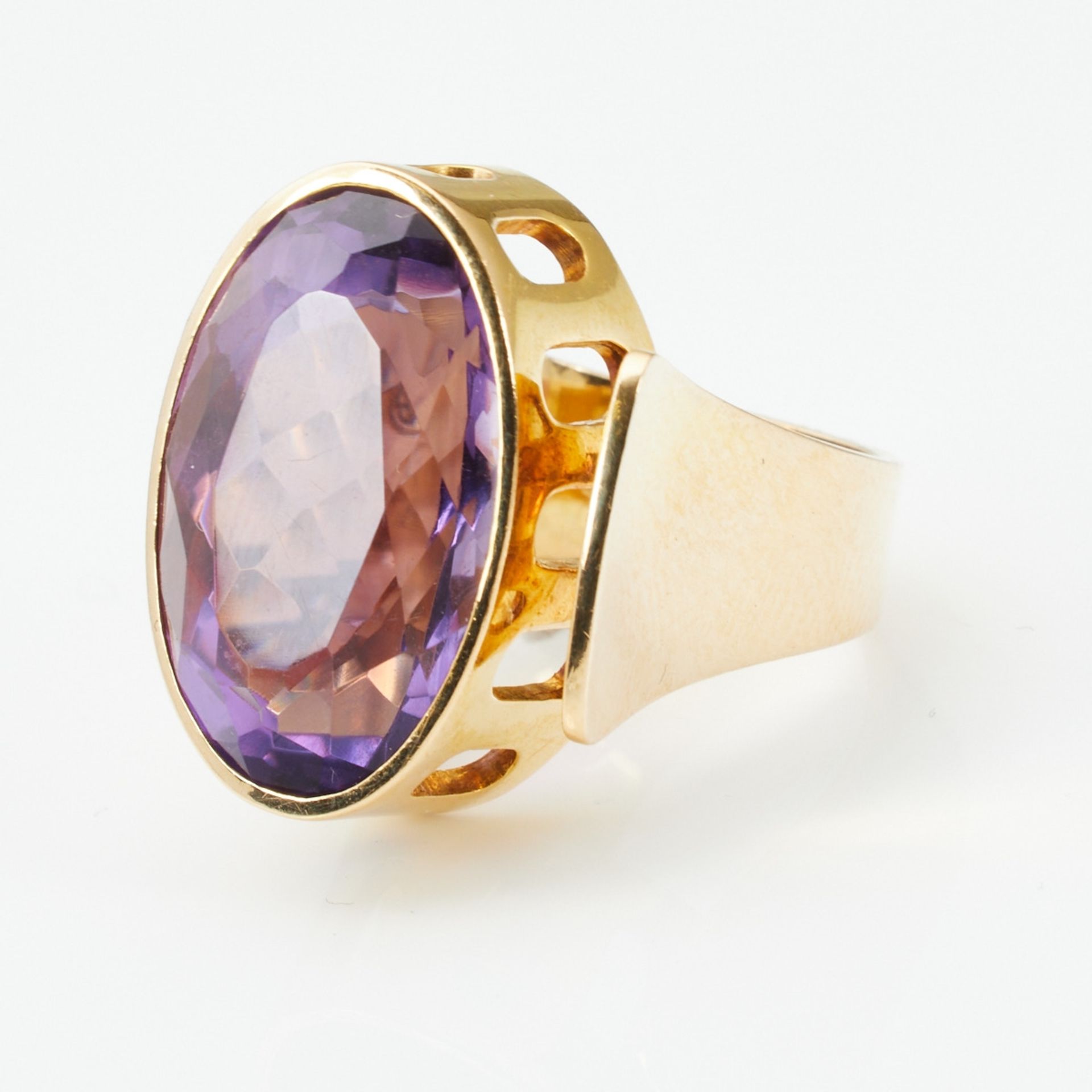 Amethyst-Ring mit offener Ringschiene - Image 2 of 2