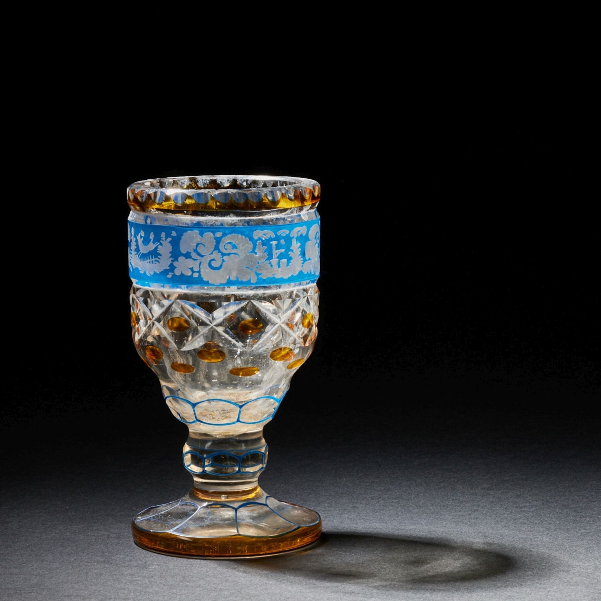 Biedermeier Pokal. Um 1860.