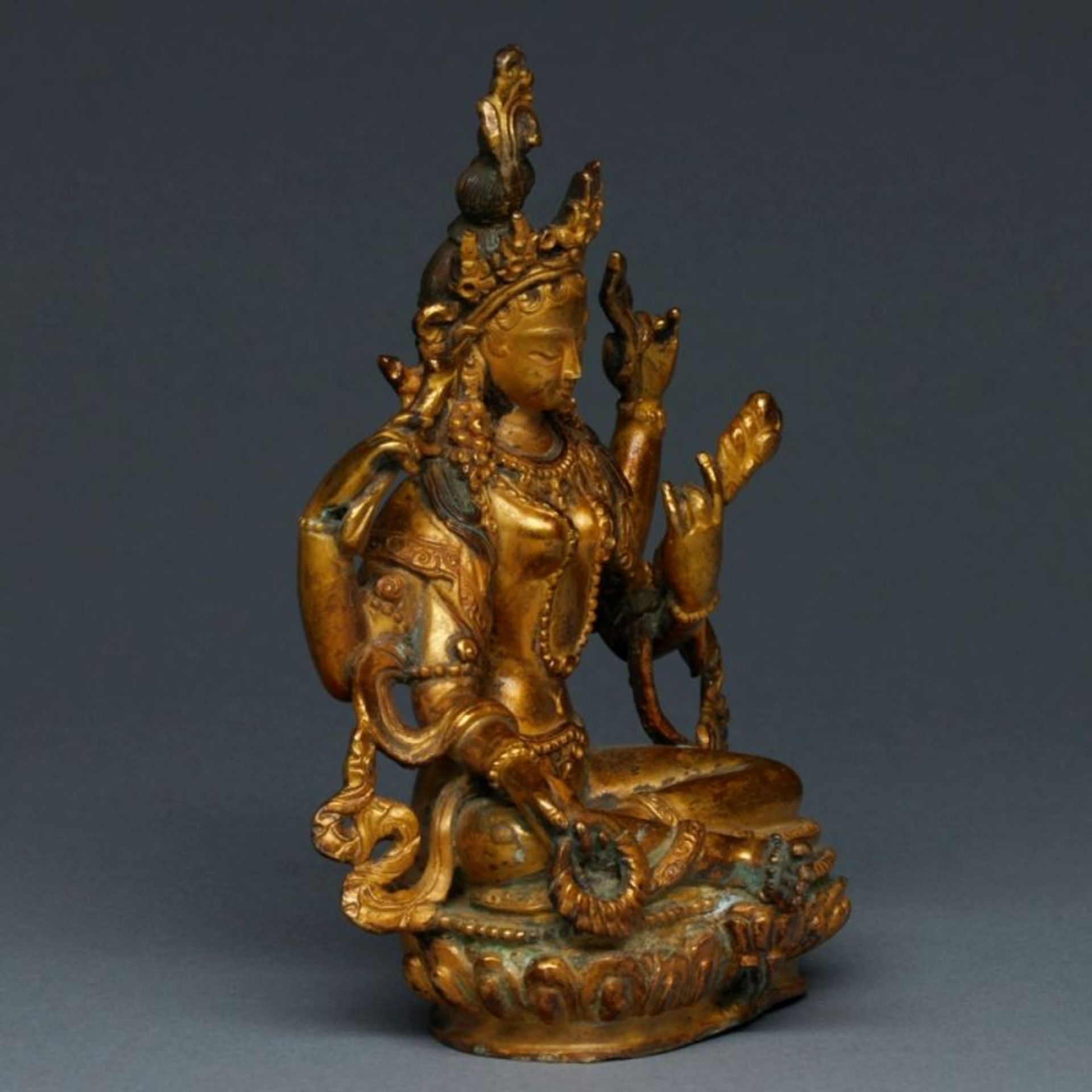 Tibetische Gottheit, Tibet, Anfang 20. Jahrhundert - Bild 2 aus 4