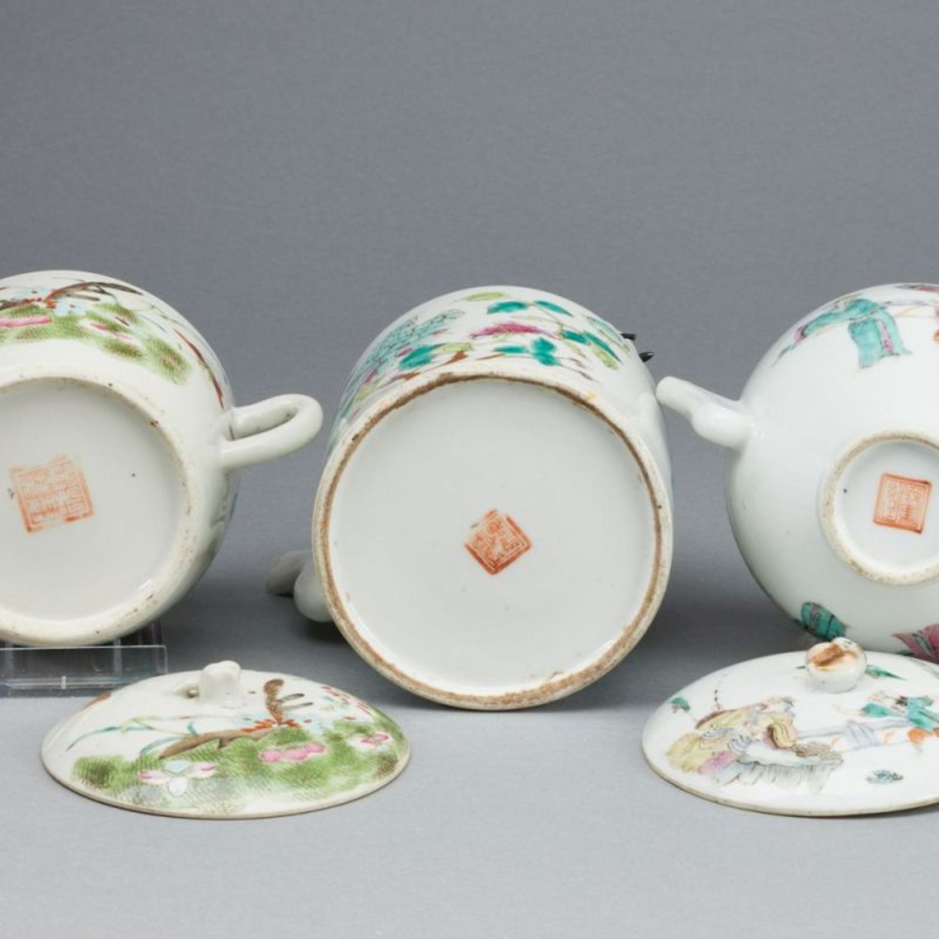3 Teekannen, China, Qing Dynastie, 2. Hälfte 19. Jahrhundert - Bild 3 aus 3