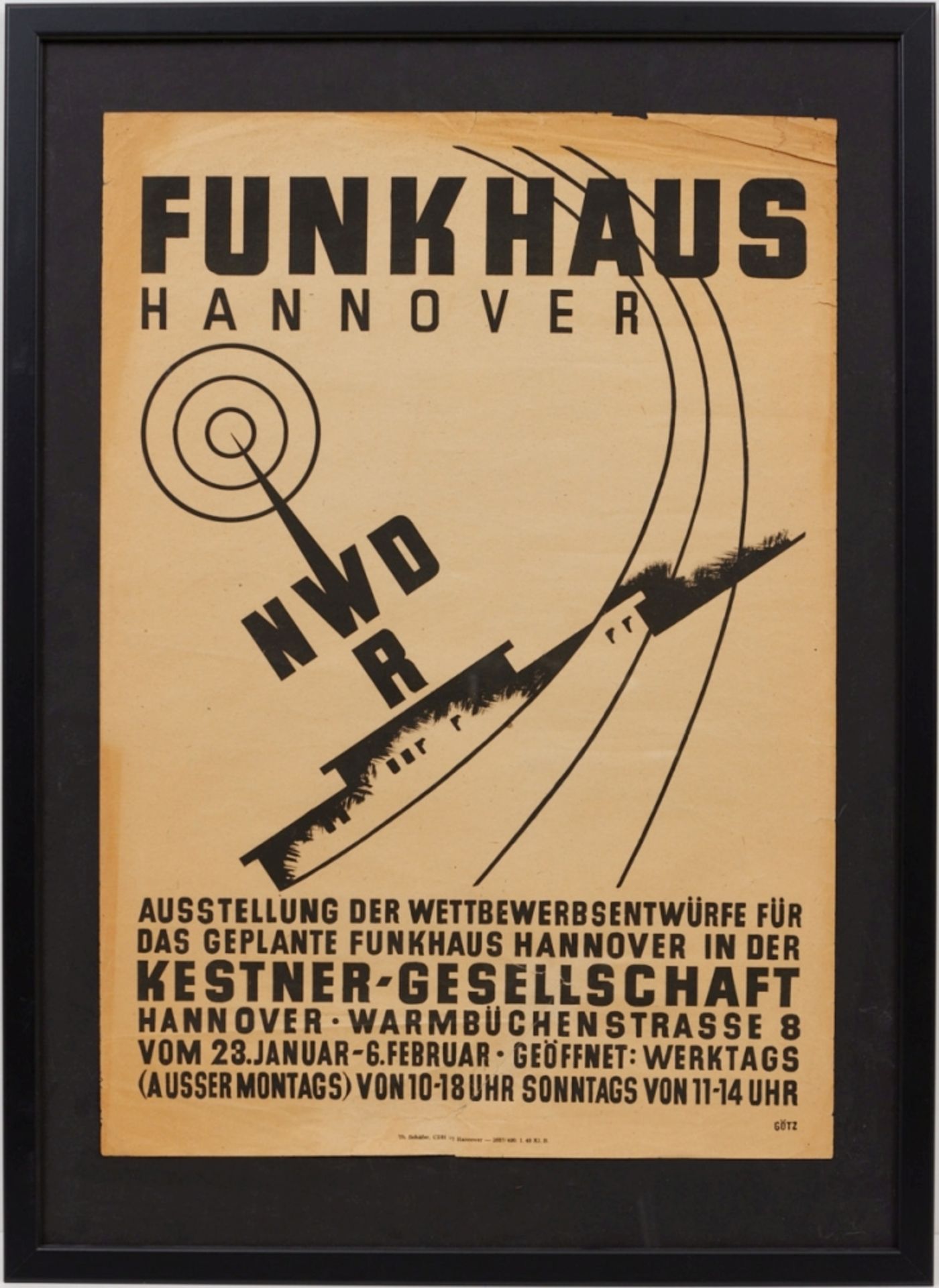 Plakat, Funkhaus Hannover, um 1948 - Image 2 of 2