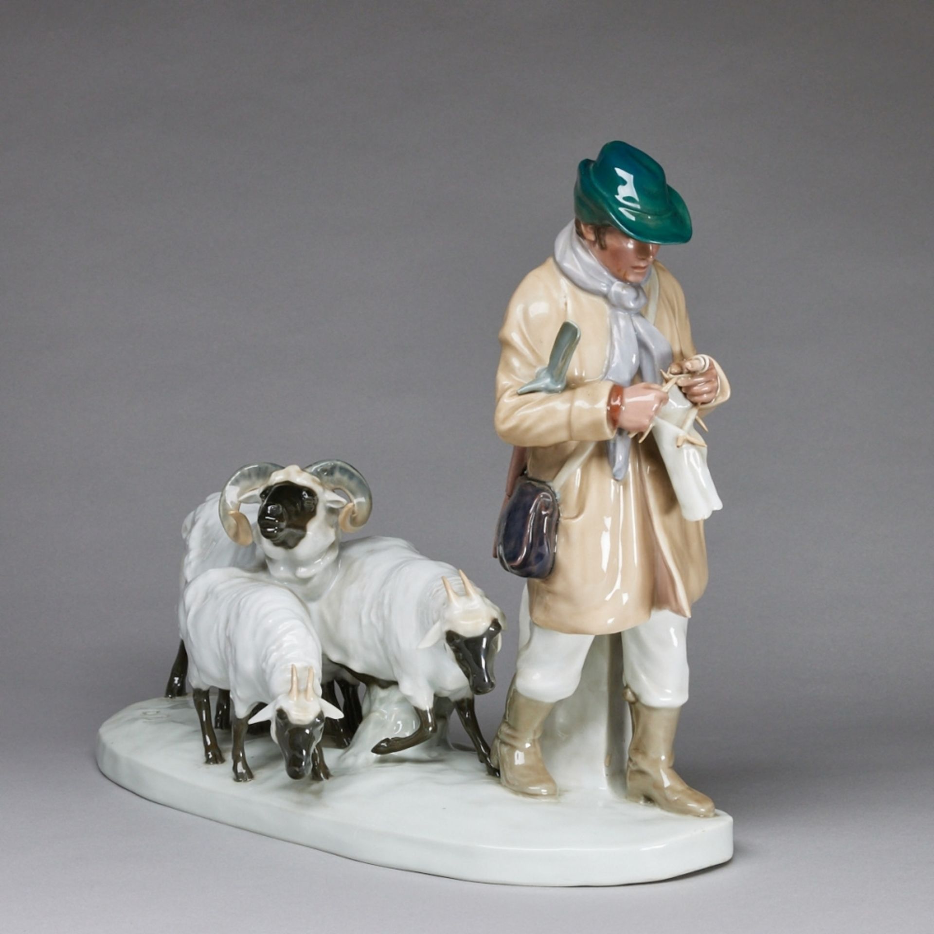 Schäfergruppe - Otto Pilz. Meissen 1924-1934. - Bild 2 aus 2