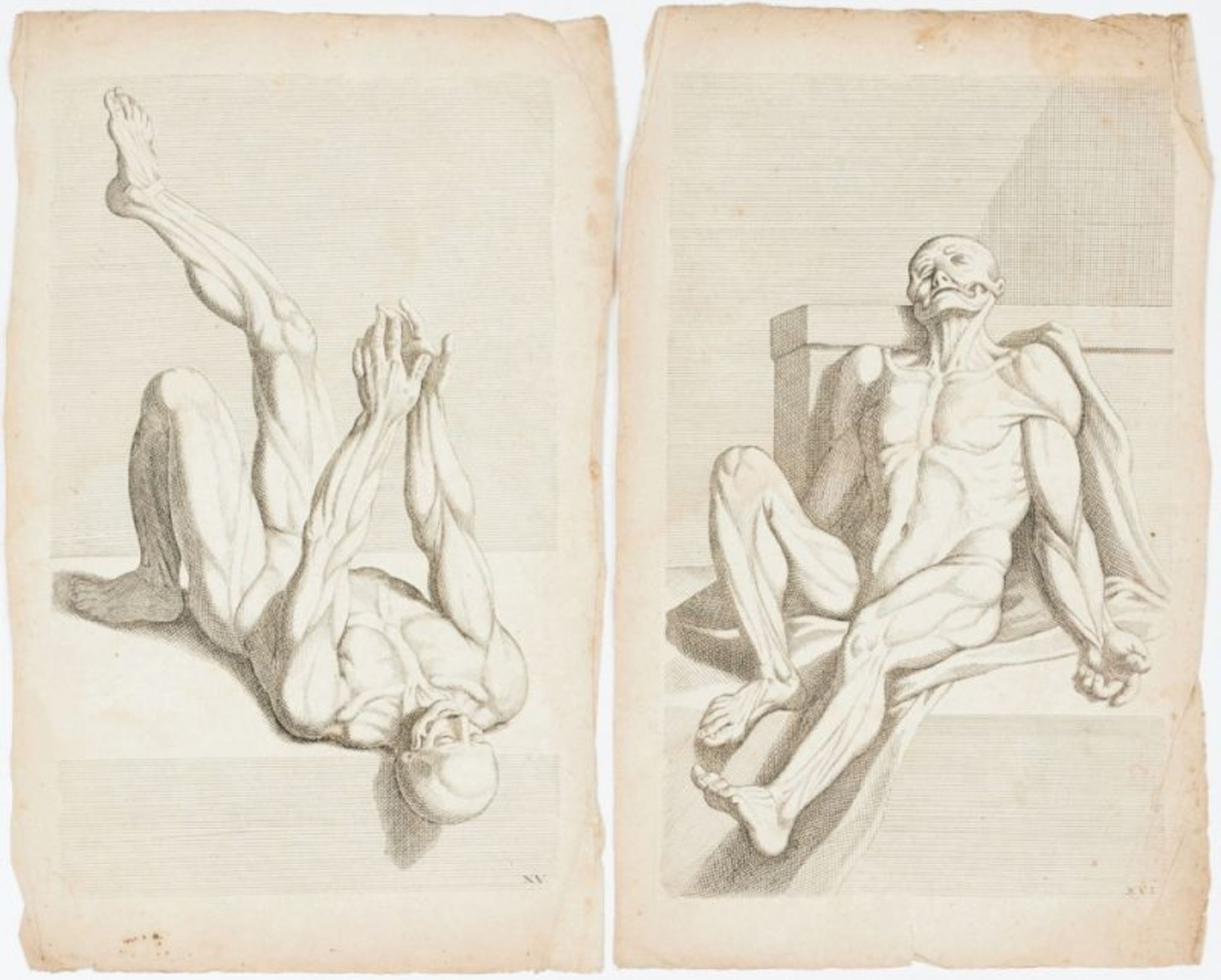 Georg Martin Preissler (1700-1754), teils attr., 17 Blatt Kupferstiche, Figurenstudien - Image 2 of 2