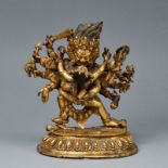 Chakrasamvara Statue mit seiner Gefährtin Vajravarahi