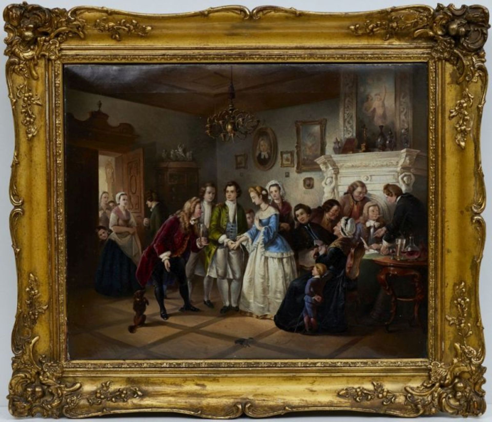 Künstler des 19. Jahrhunderts - Die Verlobung - - Image 2 of 2