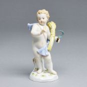 Putto mit Getreideähren und Sense - Allegorie des Sommers. Meissen 1995.