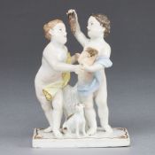Putten mit Rebhuhn und Hund. Meissen, wohl 1774-1817.