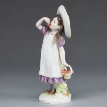 Mädchen mit Kirschen - Paul Helmig. Meissen um 1907.