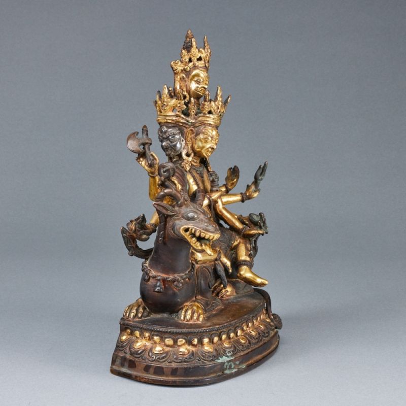 Seltene Bronzefigur Palden Lhamo - Image 2 of 5