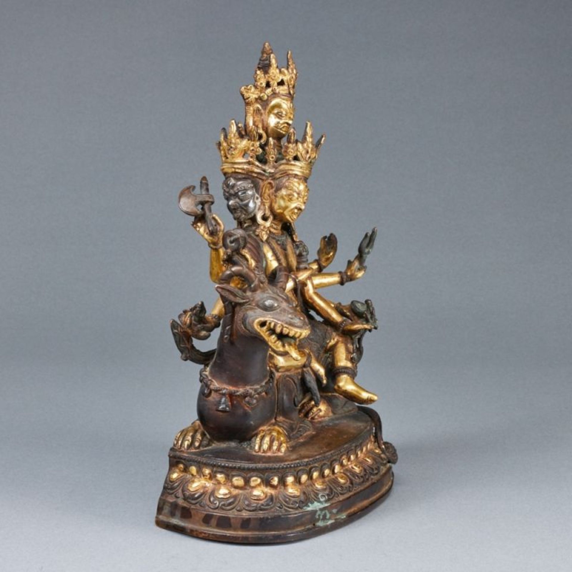 Seltene Bronzefigur Palden Lhamo - Bild 2 aus 5