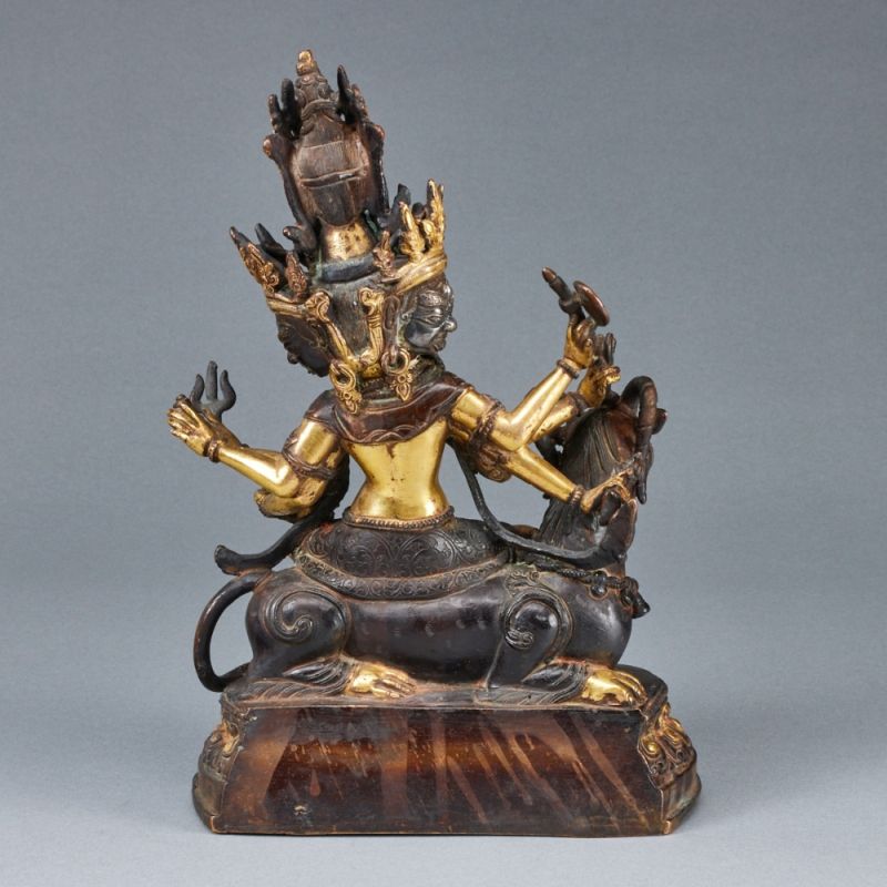 Seltene Bronzefigur Palden Lhamo - Image 4 of 5