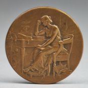 Jugendstil-Medaille aus Bronze, Dubois