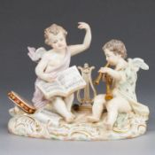 Amorettengruppe - Allegorie "Die Poesie". Meissen 1850-1924.