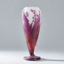 Vase - Maiglöckchen. Émile Gallé, Nancy um 1900.