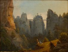 Otto Wagner Ansicht der Bastei in der Sächsischen Schweiz