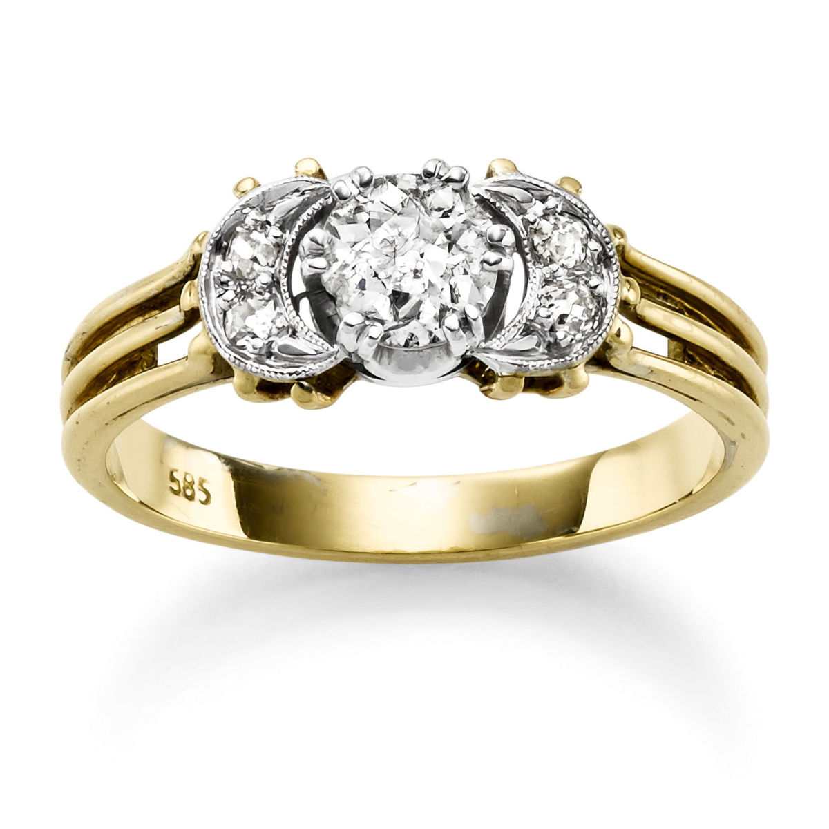 Vintage diamond ring «Moon Phase» 