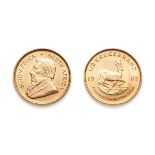 Zwei südafrikanische Goldmünzen
