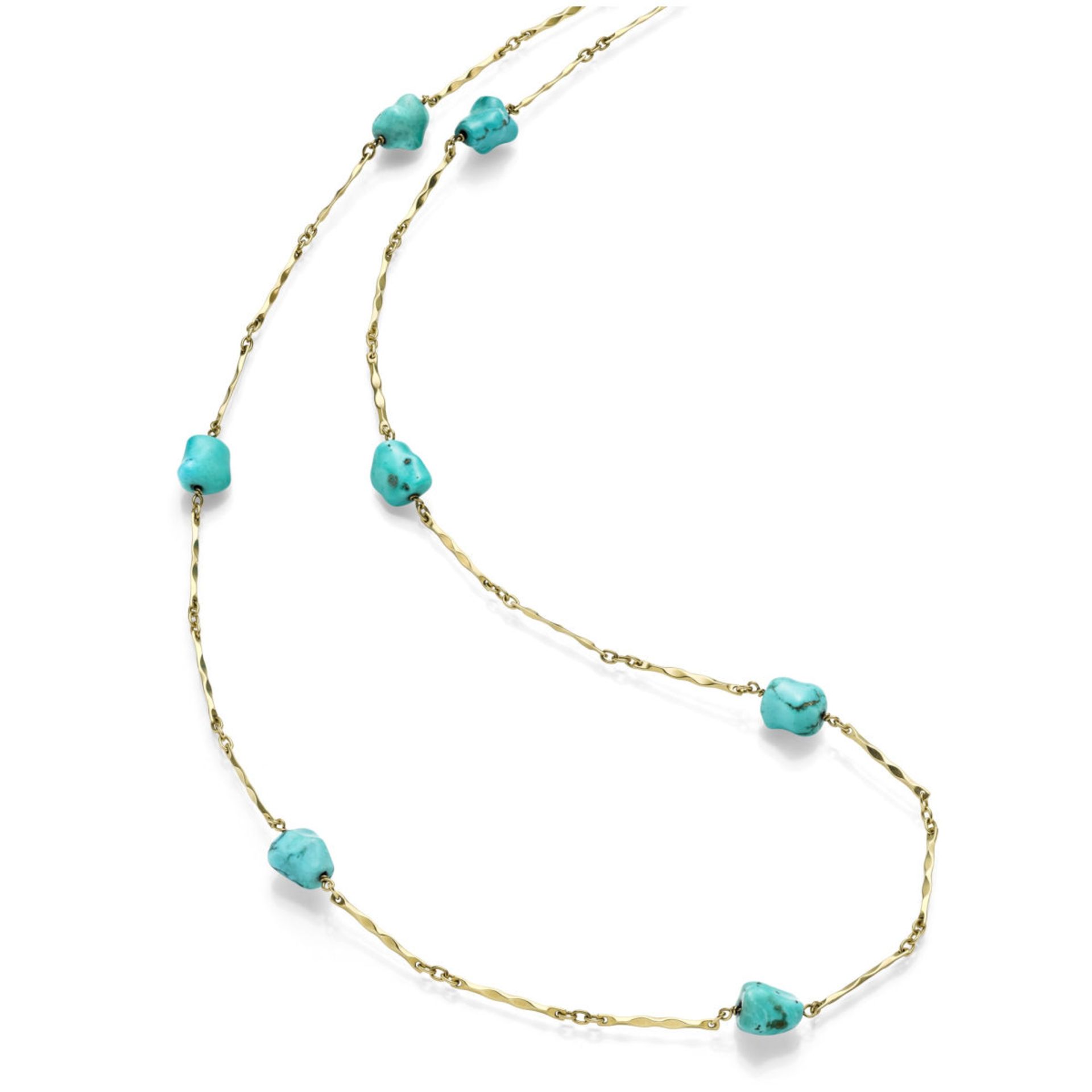 Pullover necklace with turquoises  - Image 2 of 2