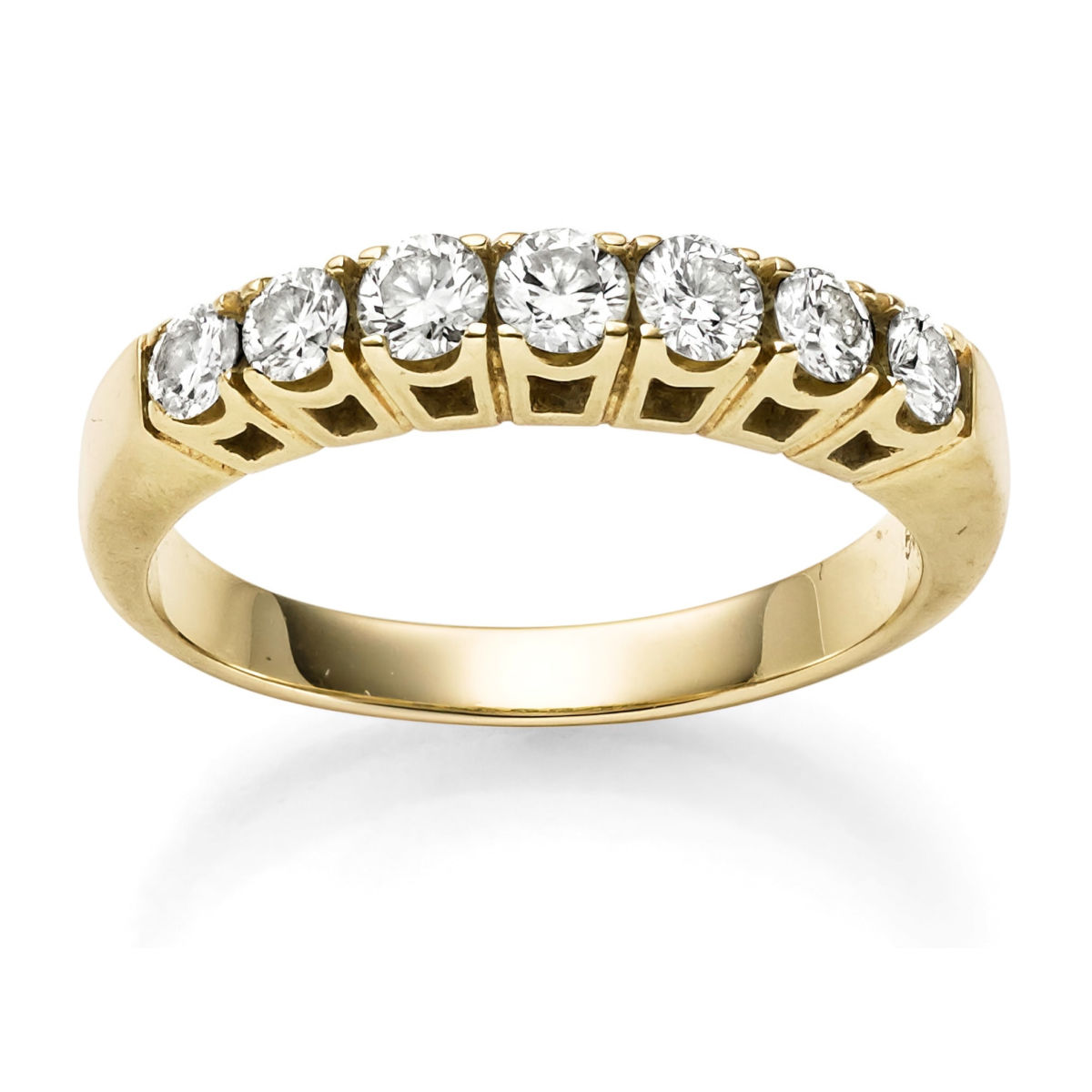 Half memory ring with diamonds 