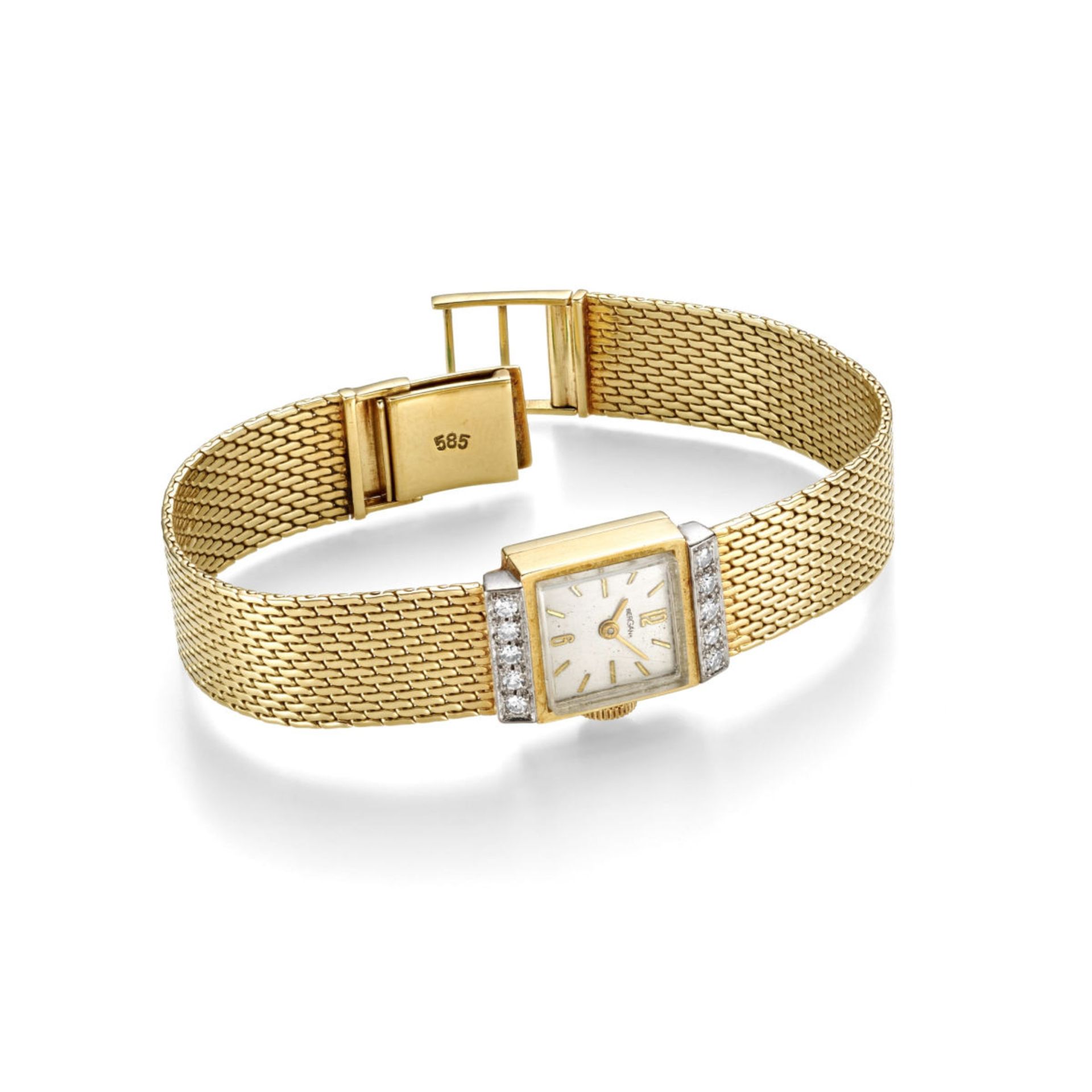 Bergana vintage jewellery watch with diamonds 