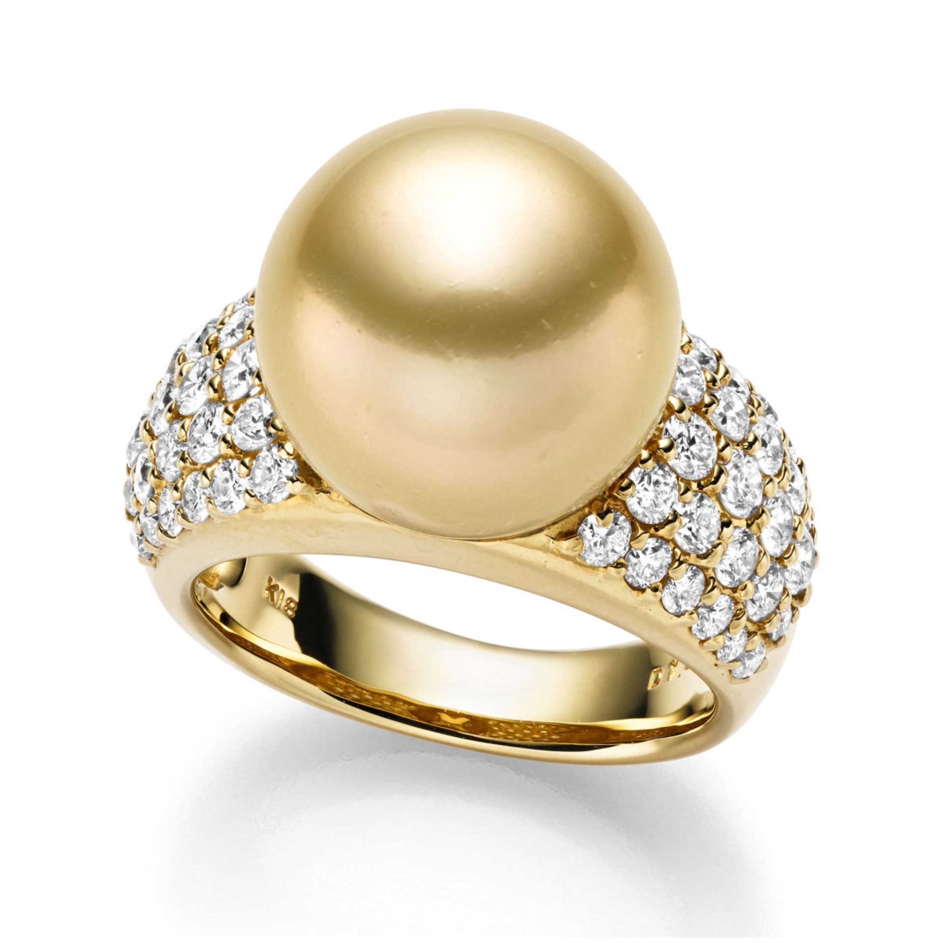 South Sea pearl ring with diamonds - Image 2 of 2