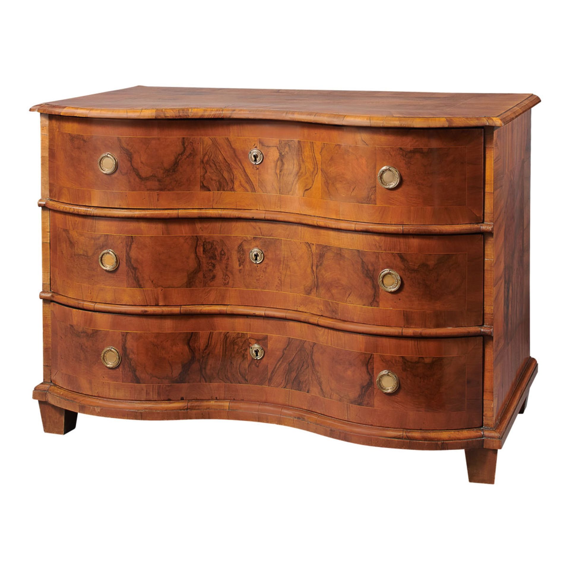 Double curved Baroque commode  - Image 2 of 2