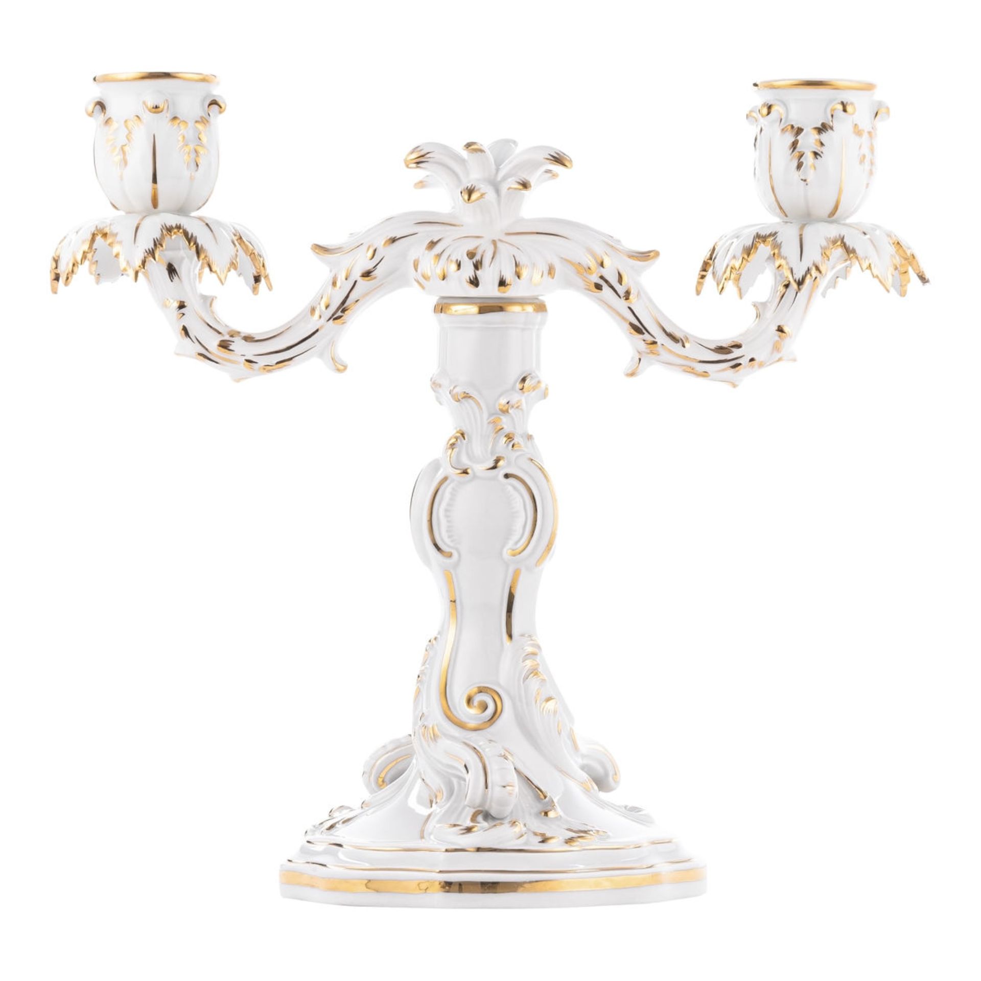Two-light candlestick in Rococo style 