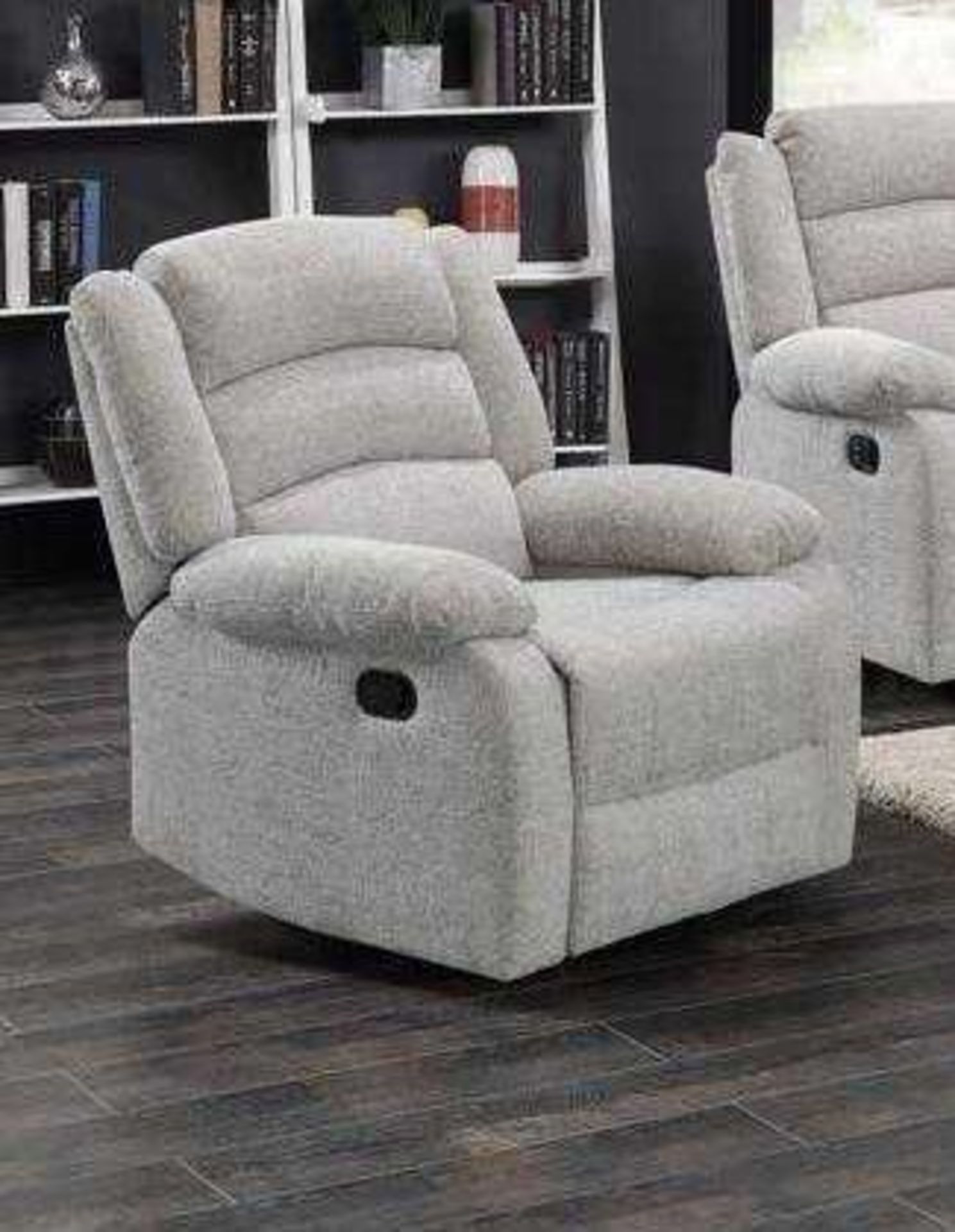 BRAND NEW fabric Malaga 1 seater manual recliner chair. RRP:£399
