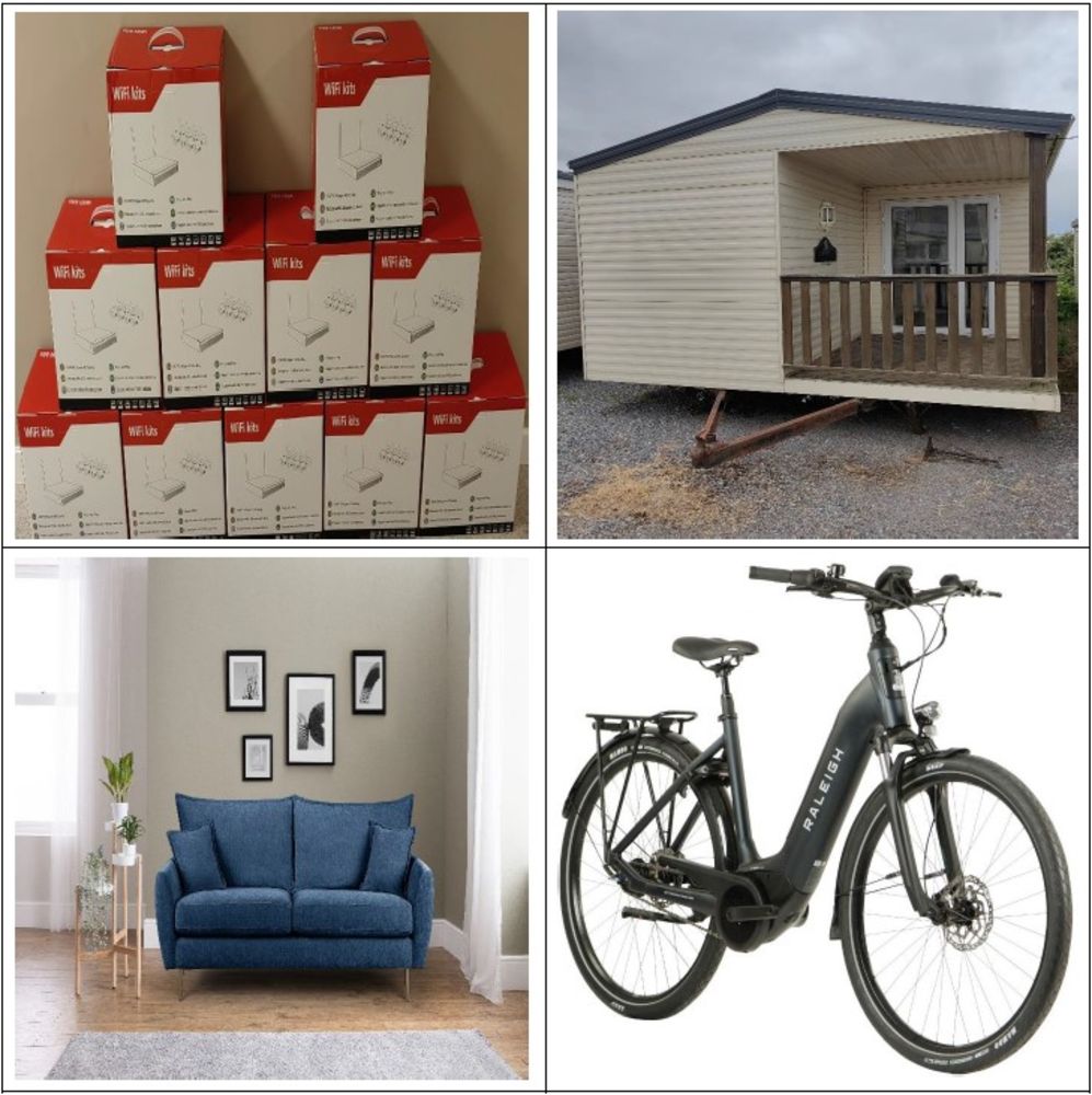 *SUMMER MEGA AUCTION* Electric Bikes, Static Caravans, Brand New & Boxed Luxury Sofas, Security Systems, Shipping Containers and More!