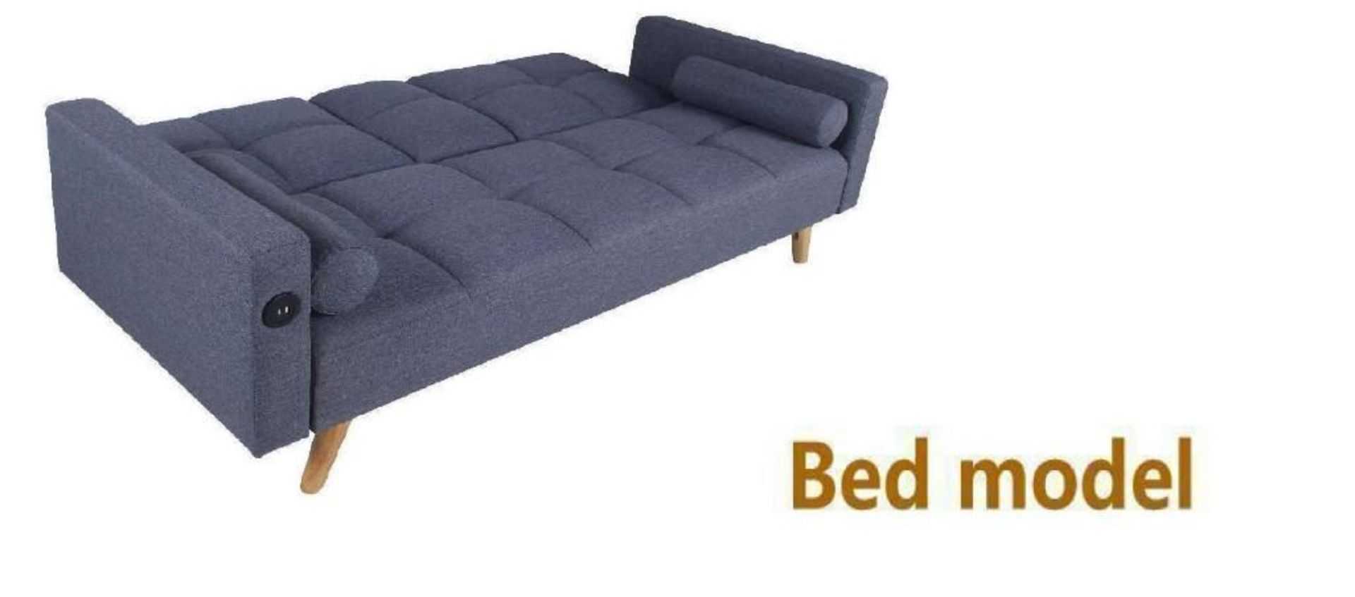 *NO VAT ON HAMMER* Brand new Boxed 2 Seater Clic Clac USB Sofa Bed - Image 6 of 10