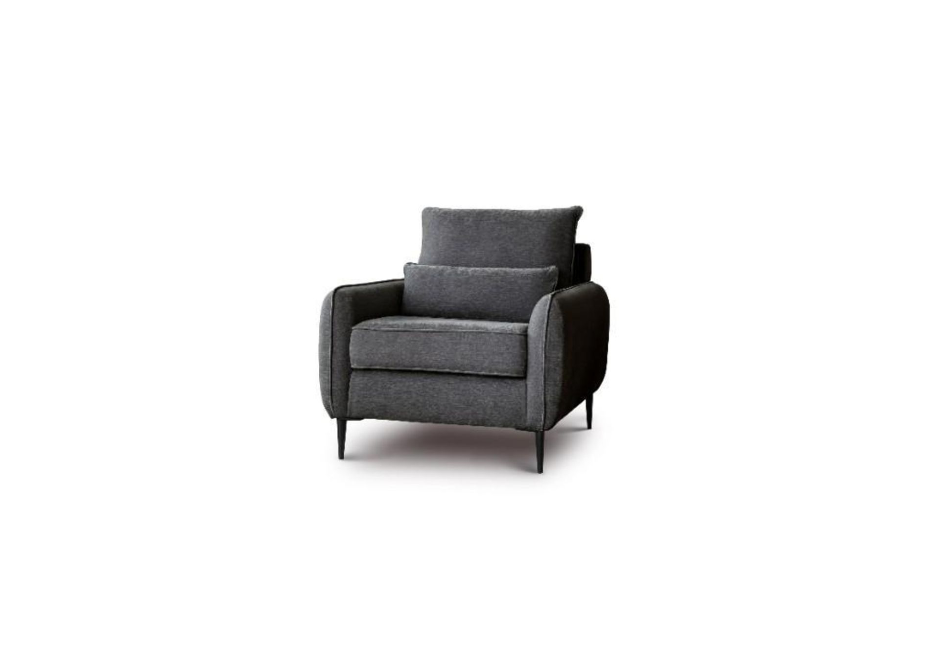 Brand new Boxed Rhonda Upholstered Armchair in Charcoal - Image 3 of 3