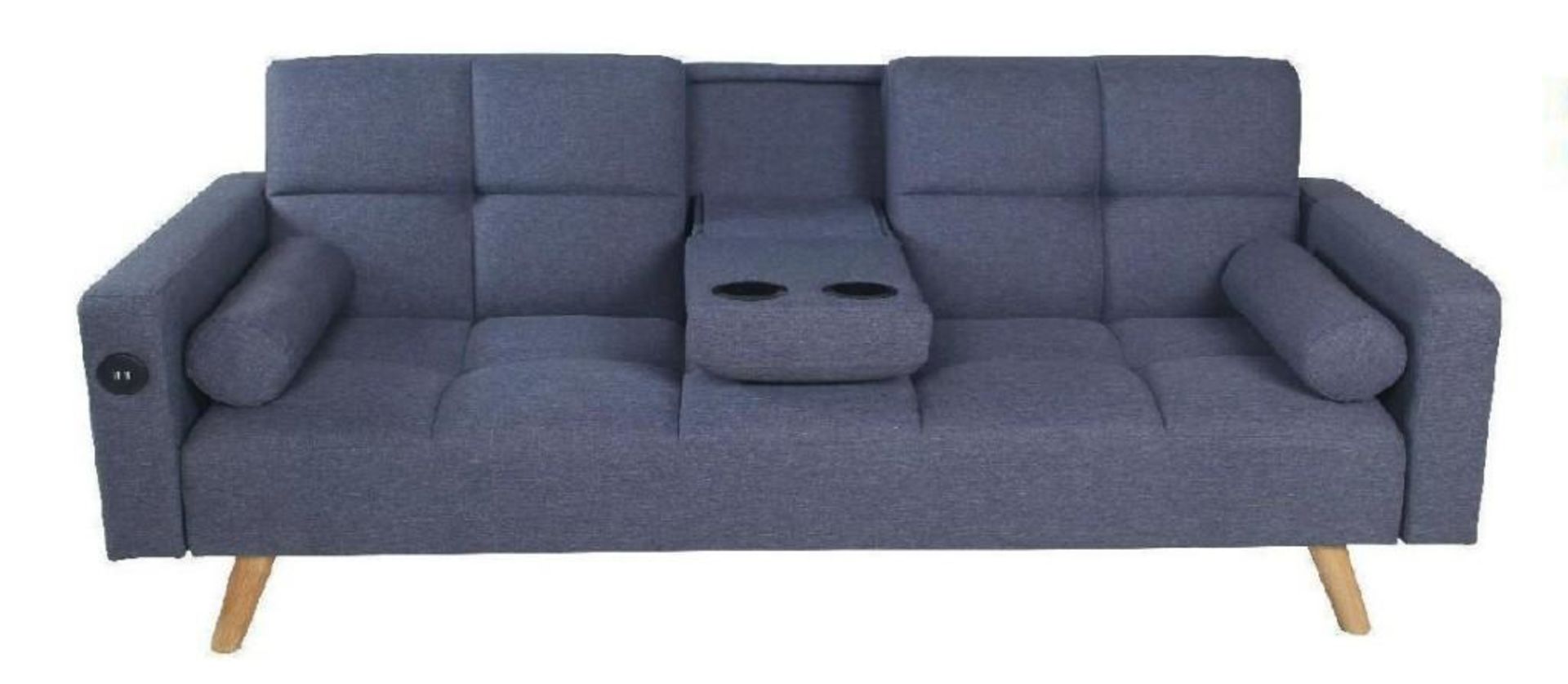 *NO VAT ON HAMMER* Brand new Boxed 2 Seater Clic Clac USB Sofa Bed - Image 4 of 10