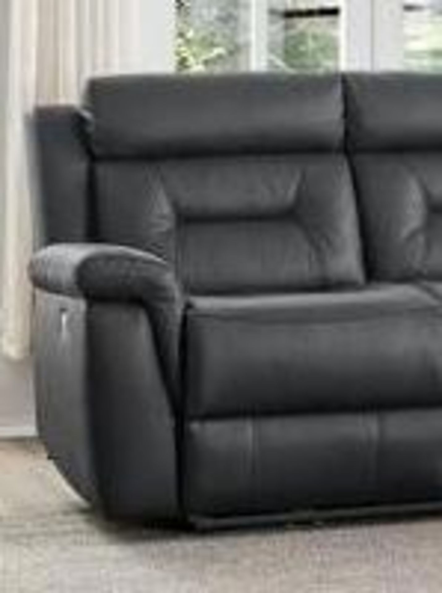 *BRAND NEW* Milano Leather Electric Recliner Collection 2 Seater in Black. - Image 2 of 2