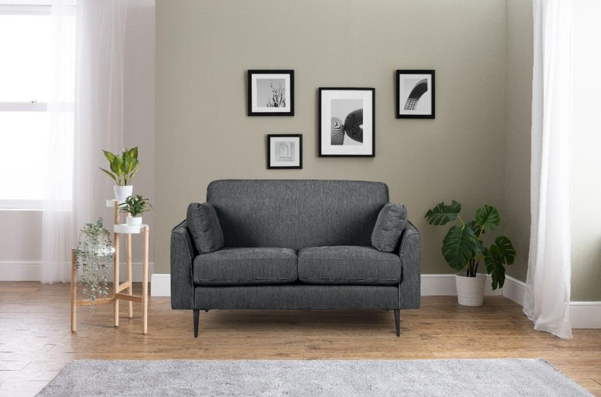 *TRADE LOT* 17 X Brand new Boxed Vista 2 seater sofa in Charcoal