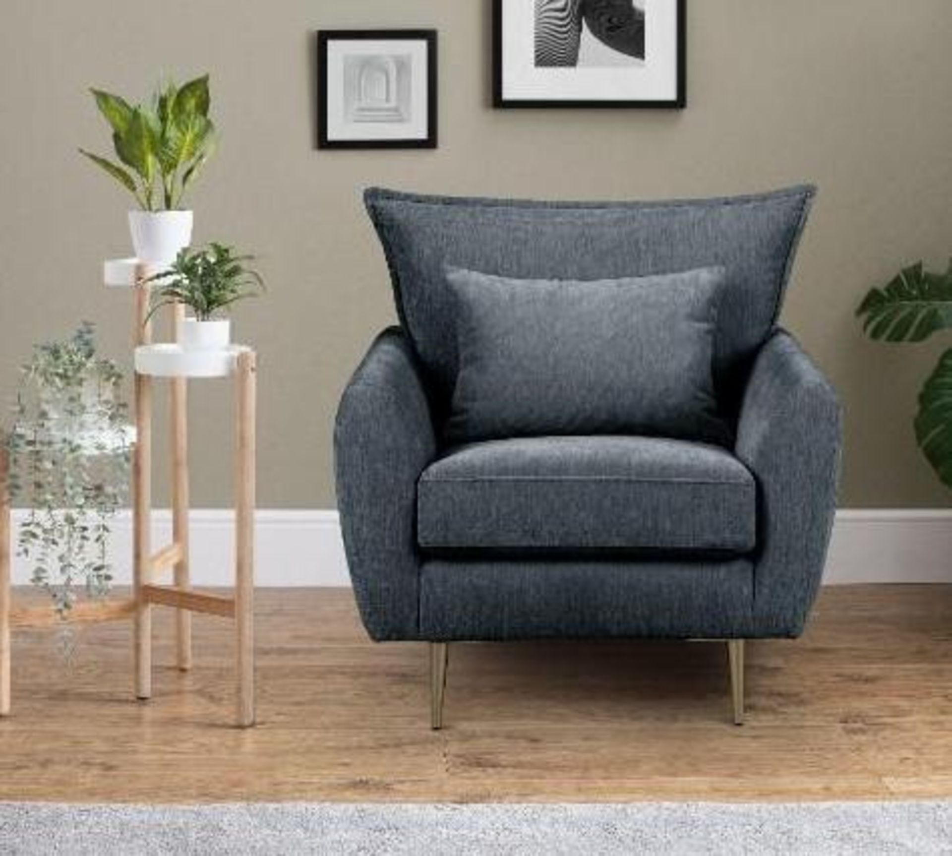 *TRADE LOT 4 X Brand new Boxed Milano Arm Chair in Charcoal - Image 2 of 3