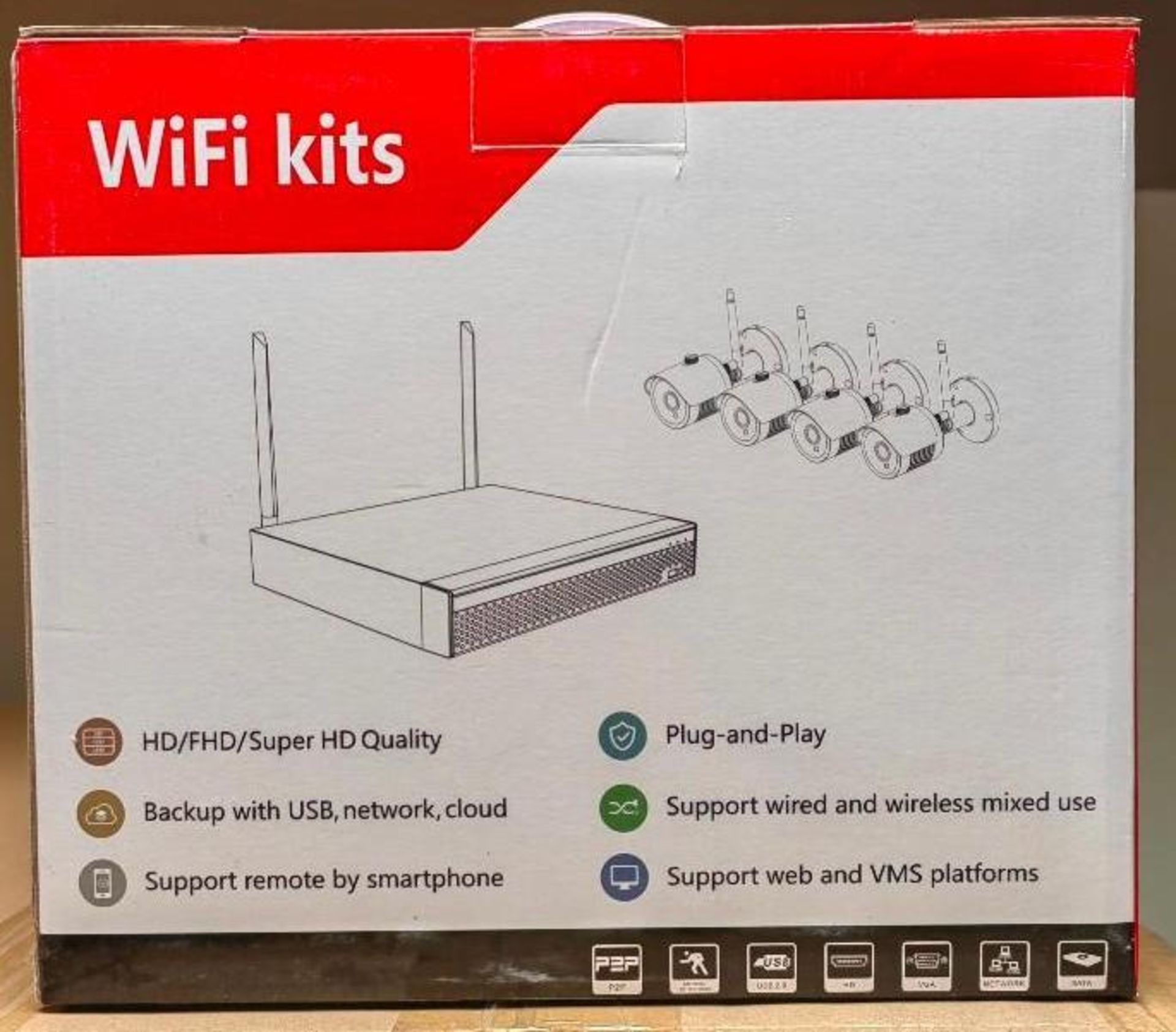 *NO RESERVE TRADE LOT* 2 x BRAND NEW AMIKO WIFI 4 CAMERA KIT.