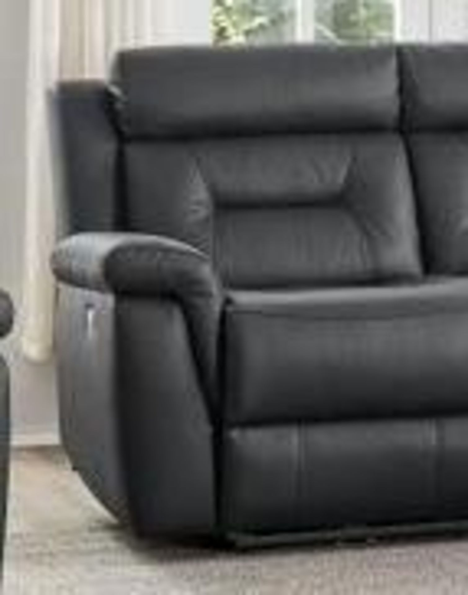 *BRAND NEW* Milano Leather Electric Recliner Collection 2 seater in Black. - Image 2 of 2