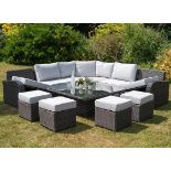 *BRAND NEW* 9 Seater Outdoor Rise and Fall Table Dining Set in Grey. RRP:£2,698