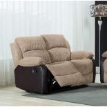 BRAND NEW Woodstock 2 seater fabric manual reclining sofa. RRP: £749