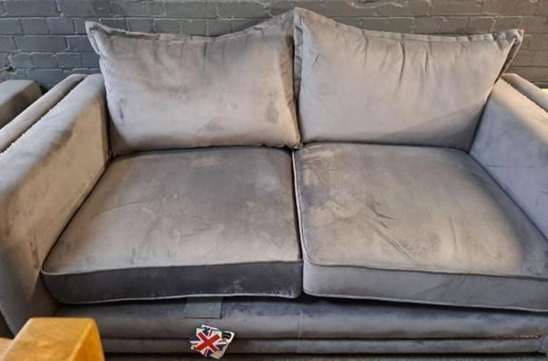 *EX DISPLAY* Laurence Llewelyn Bowen large 2 seater sofa with hand studding.
