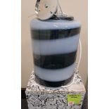 *BRAND NEW* Kosta Boda ceiling lamp Black with white swirls. Lamp included. 