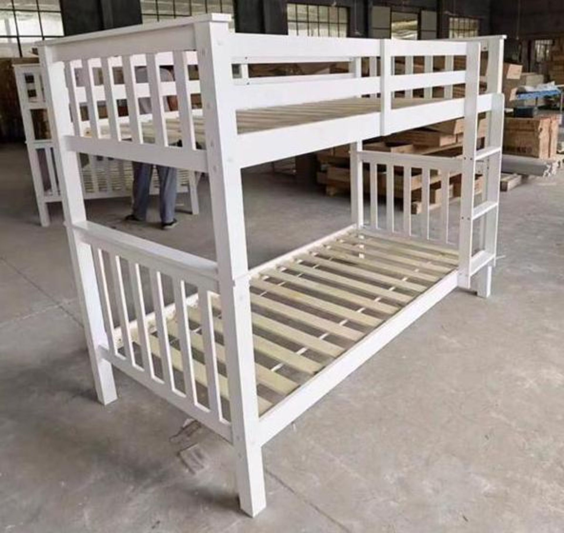 *BRAND NEW TRADE LOT FLAT PACK* 5 X Mission children's bunk bed in white.