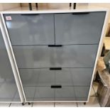 *BRAND NEW* Barcelona grey and white gloss 3 + 2 drawer chest flat packed